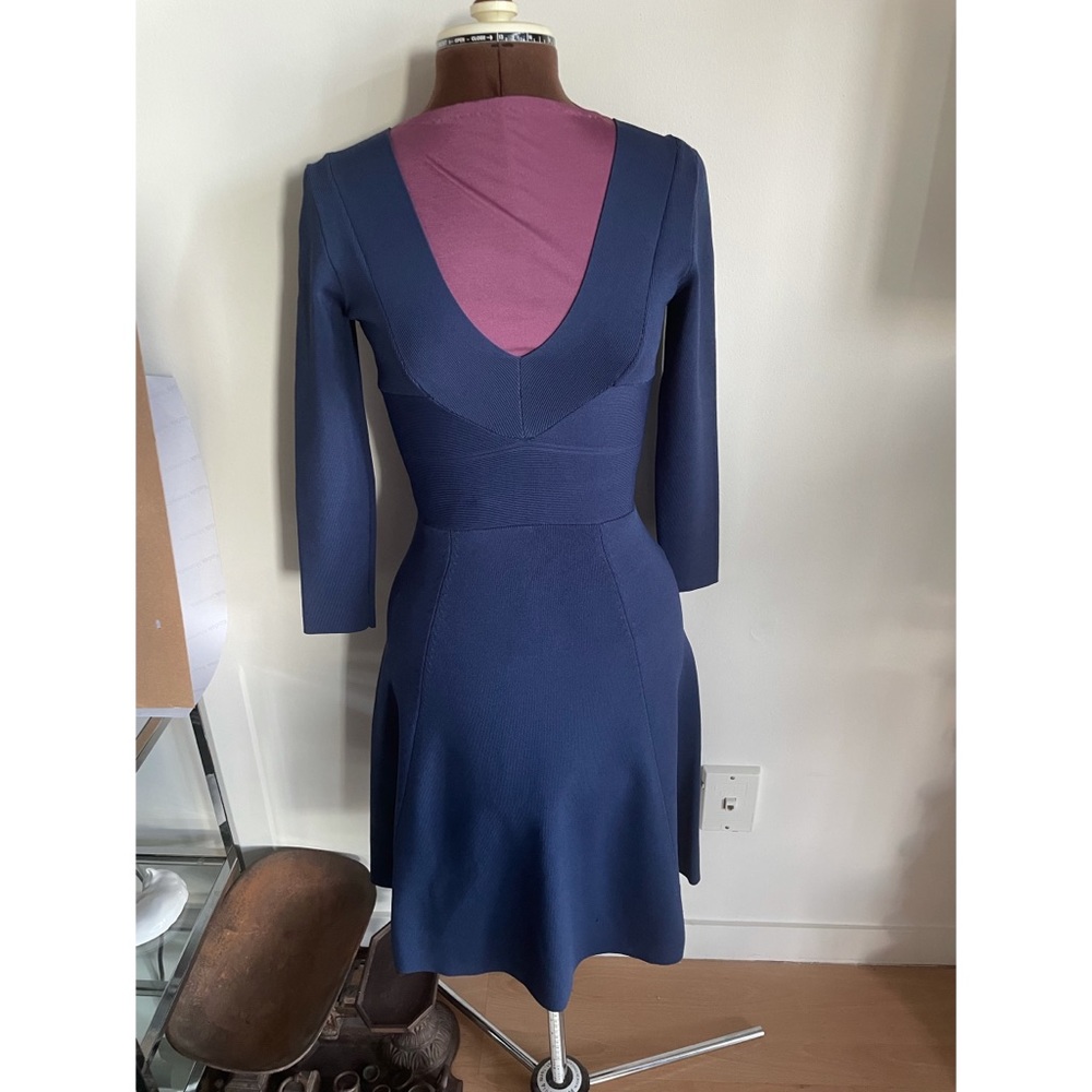 Reiss Blue V-Neck Dress Sz Small